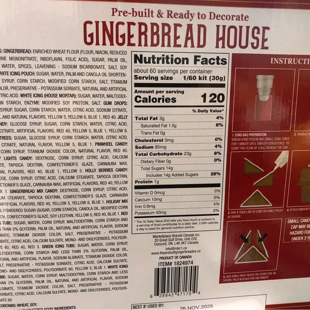 Gingerbread house prebuilt‎ &ready to built